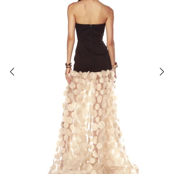 Bronx and Banco Harper Dress Elegant Strapless Black and Beige Dress - Picture 1 of 6
